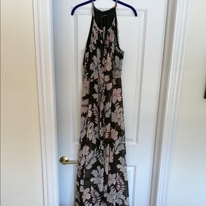 Sanctuary Cream and Black Halter Maxi Dress Sz XL NWT